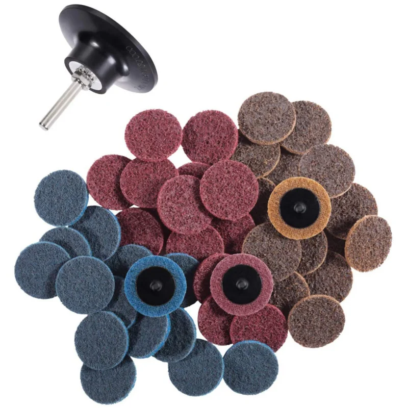 46pcs Set 1840pcs Carton 2in Surface Conditioning Discs Fine Grit Abrasive Steel Rubber Disc 1/4 