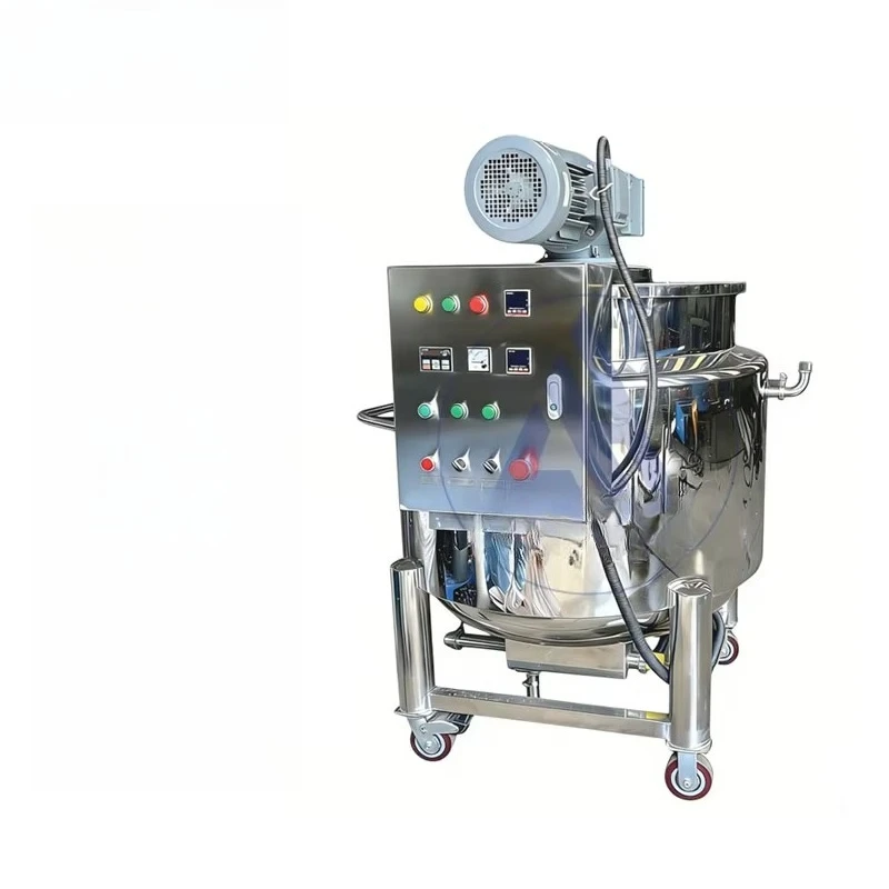 Stainless Steel 300L Jacketed Tank, Food Grade Shampoo Mixer, Liquid Soap Detergent Agitator, High Efficiency Mixing