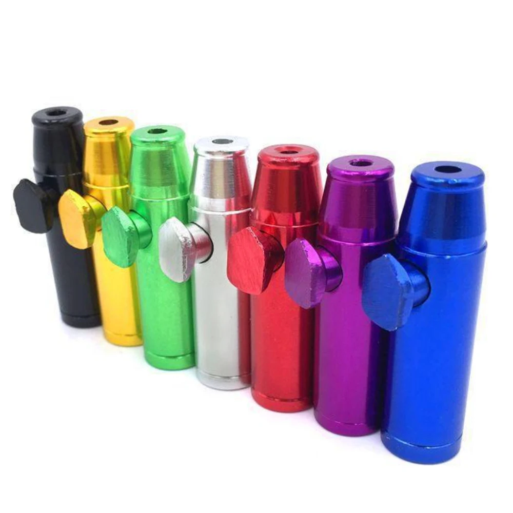 2 قطعة سبائك الألومنيوم رصاصة موزع التدخين اكسسوارات أداة مانعة للتسرب صندوق تخزين زجاجة لدخان التبغ كهدية للرجال #3