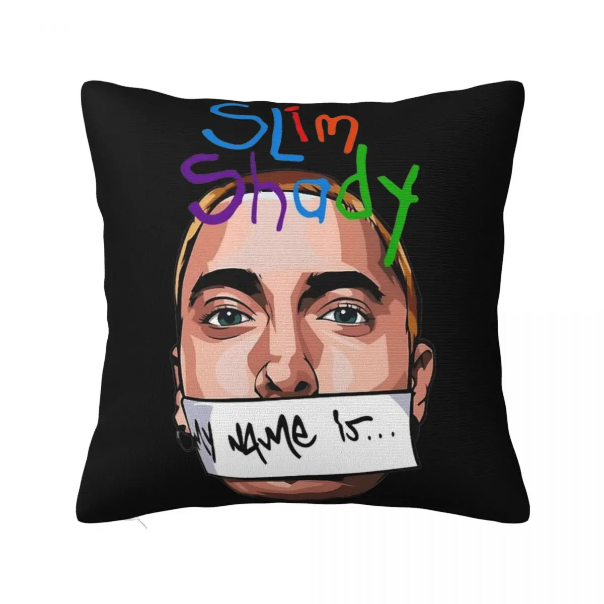 Eminem Tutt The Death Of Slim Shady Pillowcase Soft Fabric Cushion Cover Decorative Pillow Case Cover Bedroom 45X45cm