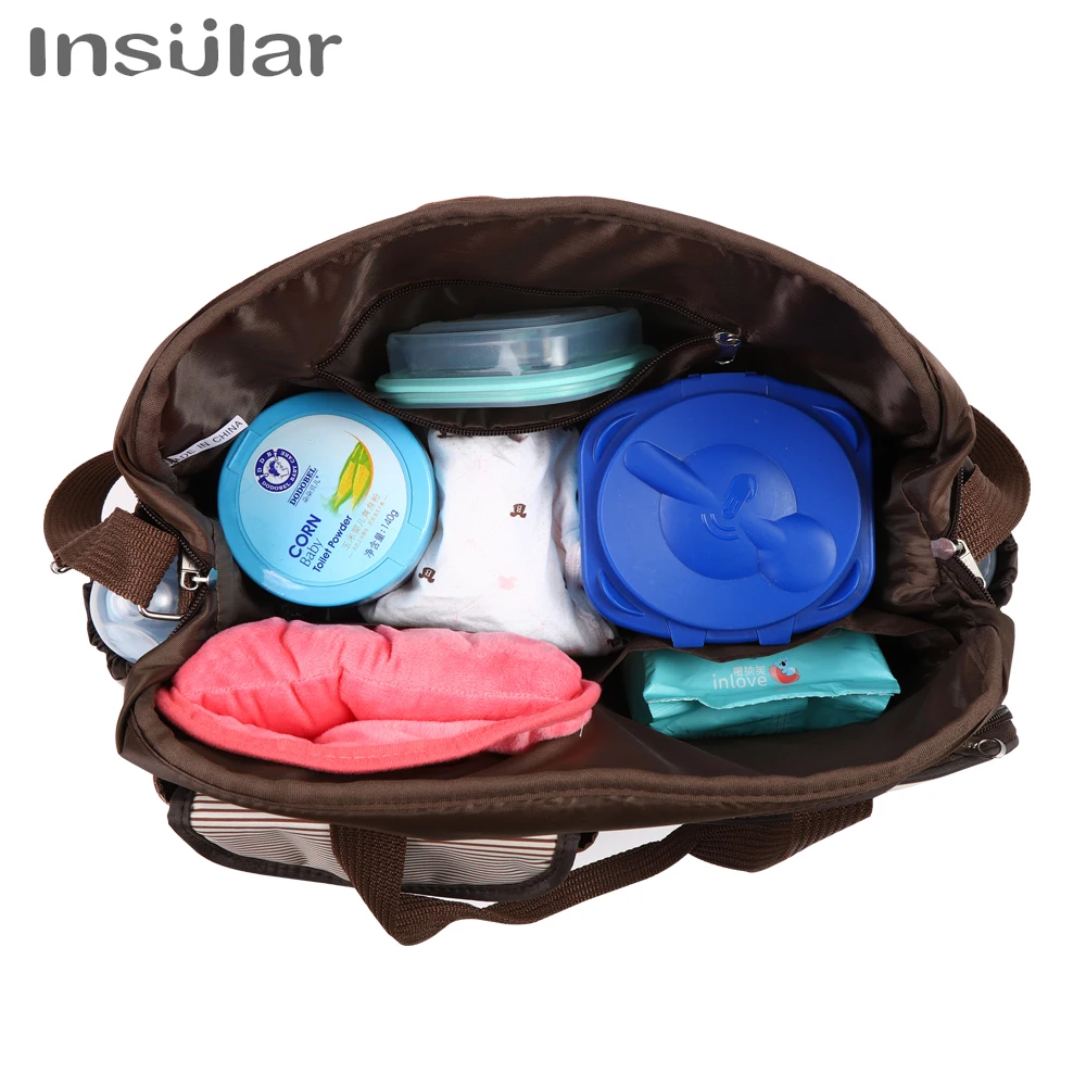 Insualr Brand Large Diaper Bag Organizer Nappy Changing Bags Maternity Bags For Mother Baby Bag Stroller Diaper Handbag Bolsa