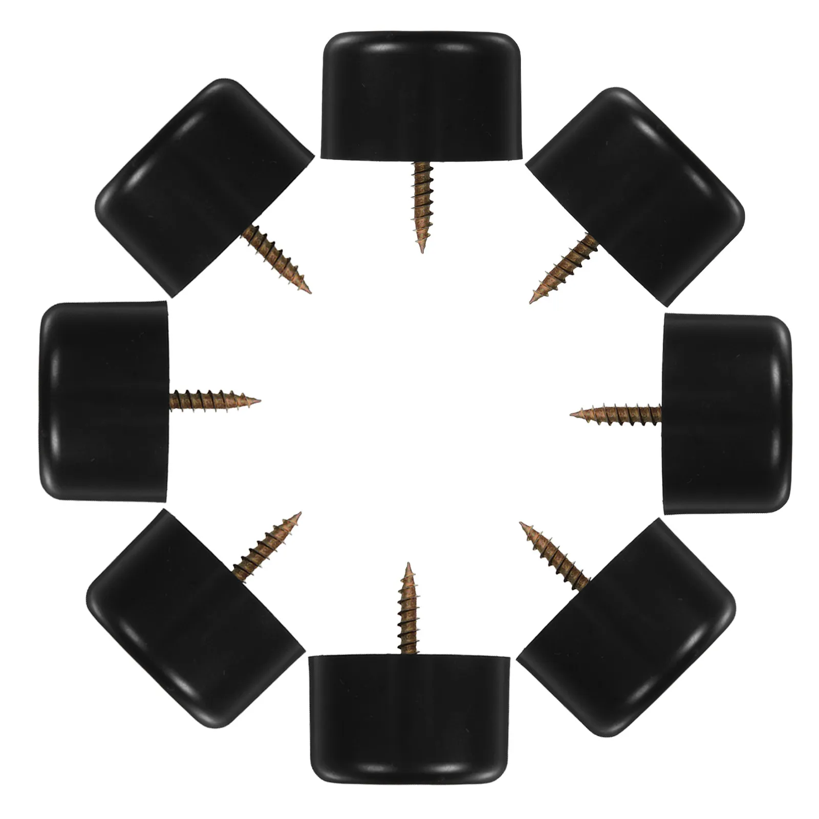 8Pcs Round Plastic Furniture Feet for Sofa Couch Cabinet Table Chair End Table Versatile Lightweight Portable Floor Protection