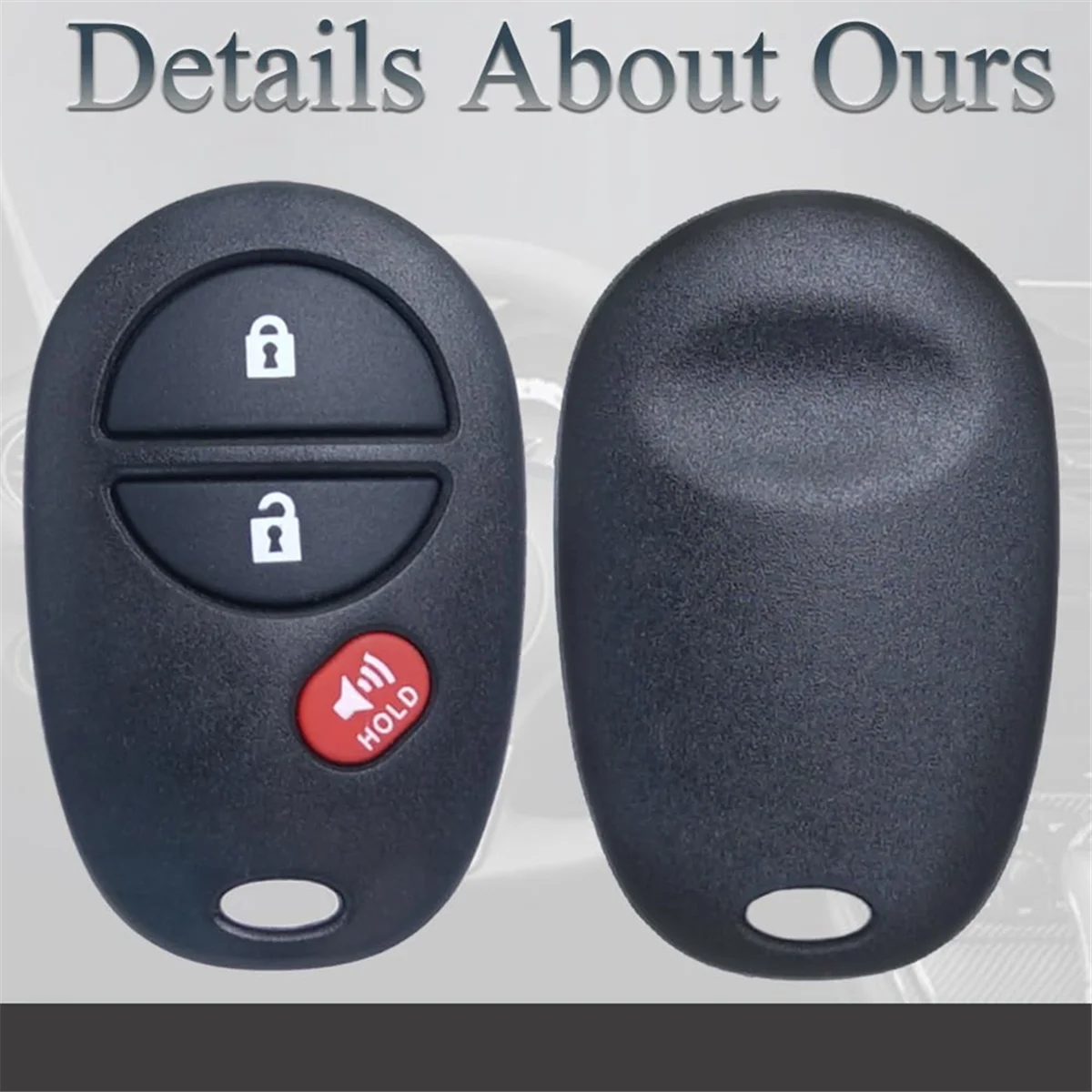 Key Fob Keyless Entry for Toyota Tacoma Tundra Sienna Sequoia Highlander 3 Buttons GQ43VT20T 89742-AE010