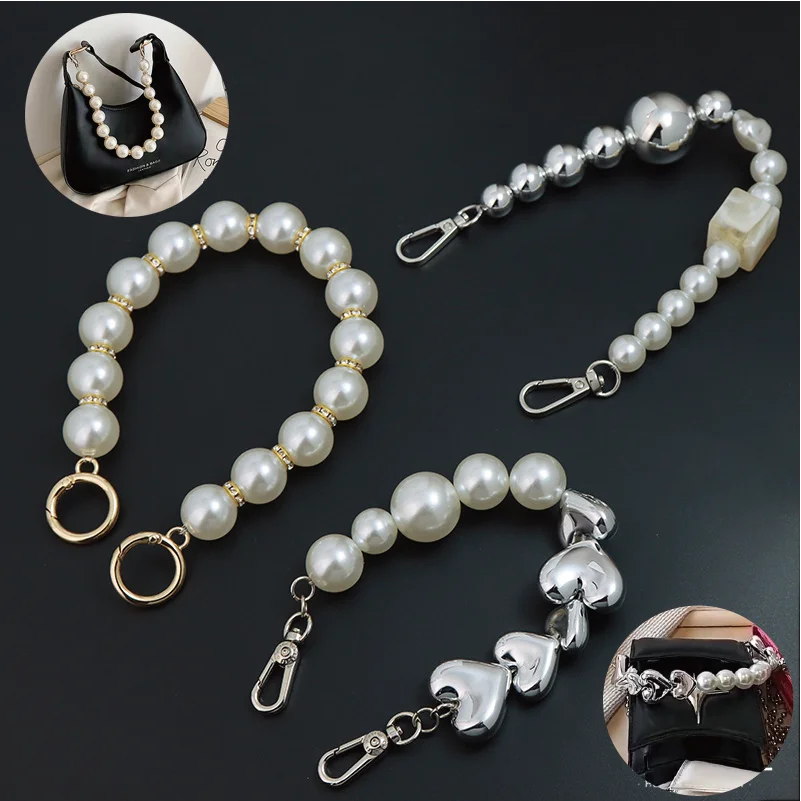 New Diy Pearl Bag Chain Accessories Portable Short Bag Chain Pearl Bag With Hand Bag Replacement Accessories Metal Chain