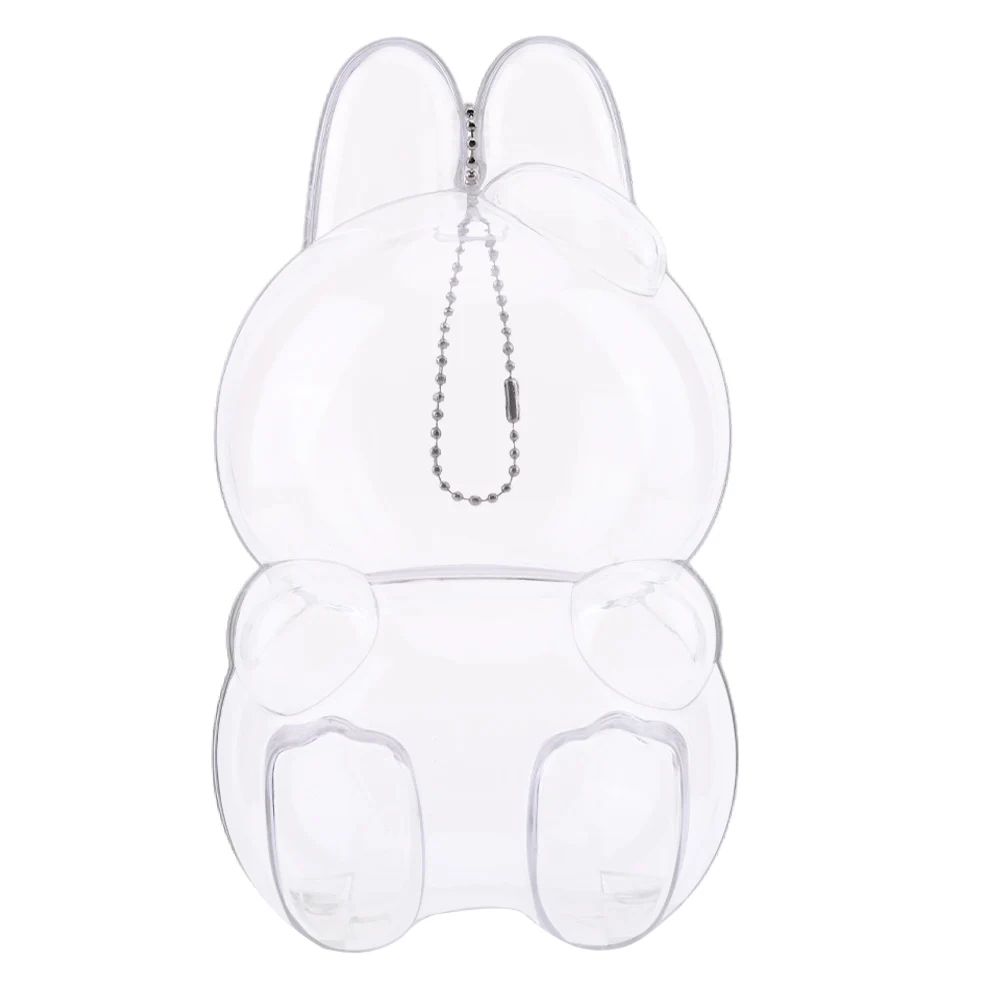 غطاء حماية شفاف لعبة الوحش Labubu صندوق تخزين دمية الفينيل البلاستيكي علبة غبار لملحقات دمى Labubu #4