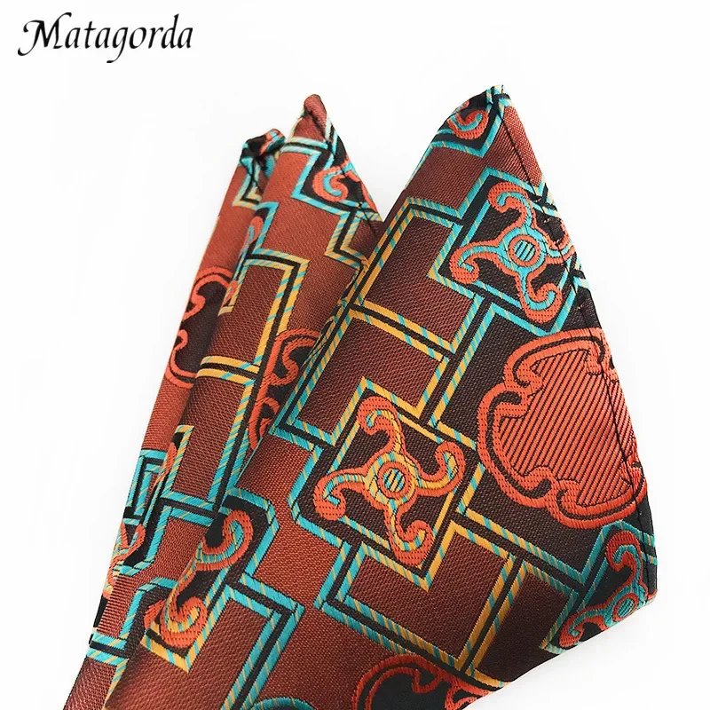 Matagorda-lenço de bolso quadrado masculino, lenço 25x25cm, acessórios, paisley, gravata de caju, para festa do banquete
