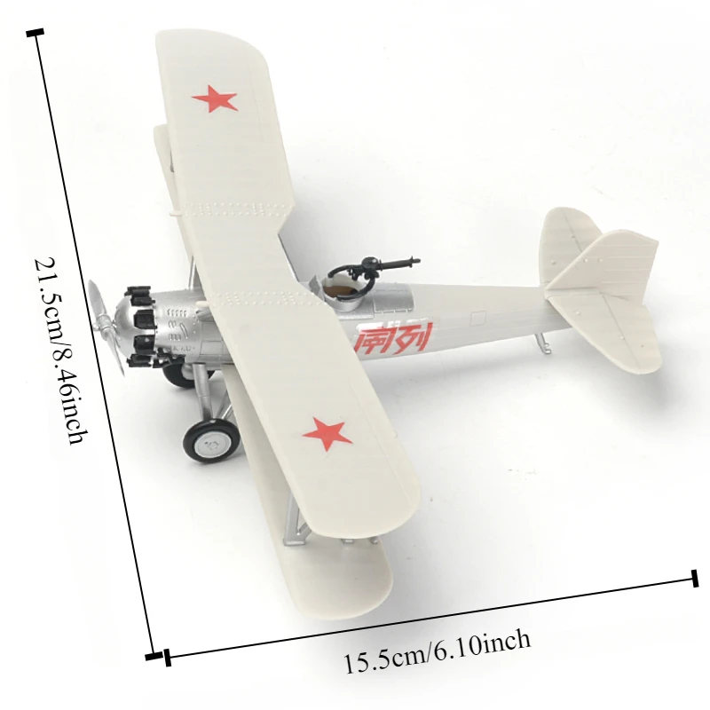 1/48 Chinese Red Army First Aircraft Lenin Biplane Fighter No Need Glue Color Separation Plastic Assembly Model