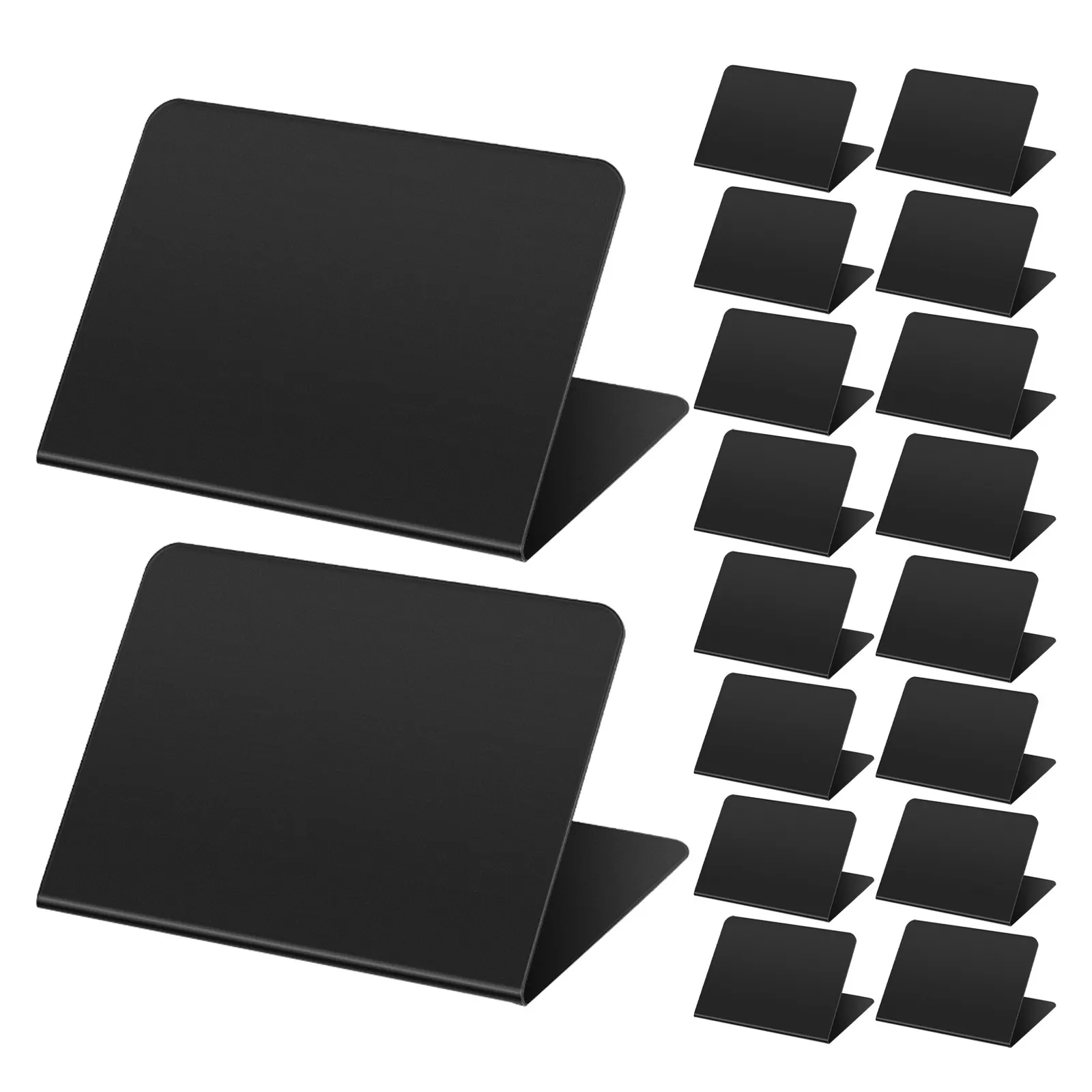 30Pcs Stable V Shaped Blackboard Double Sided Small Tabletop Chalkboard Sign 3.93x2.95in Erasable Message Board for Cafe Food