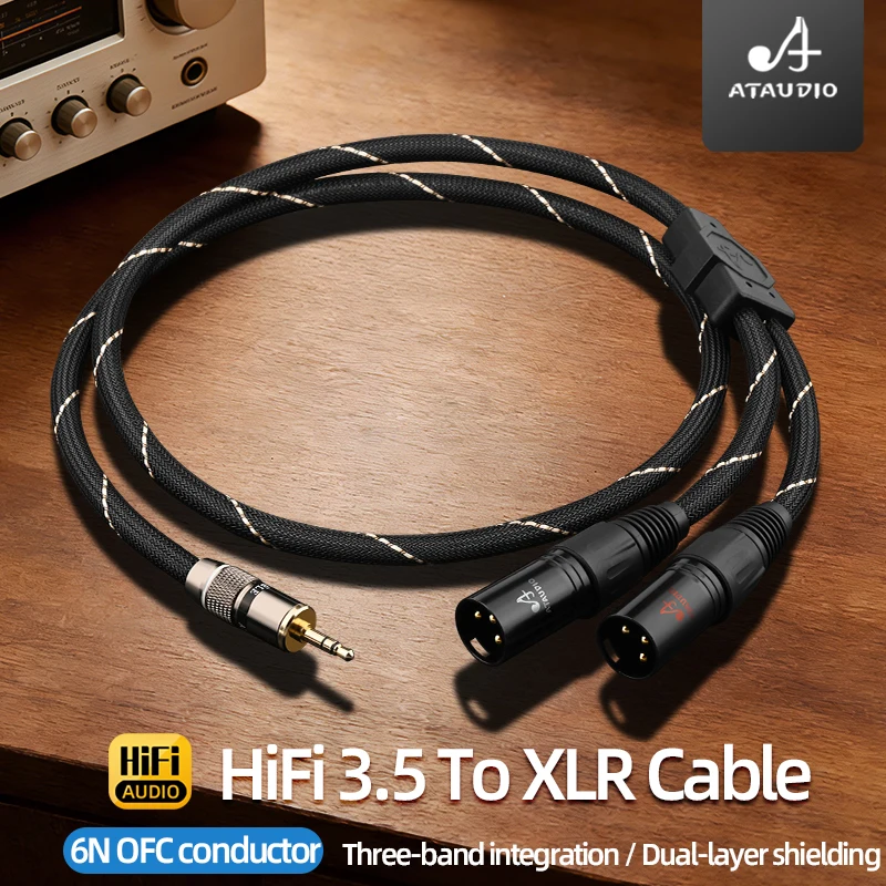 Earphone Splitter Jack - Kabel Audio HiFi Berkualitas Tinggi 3.5mm