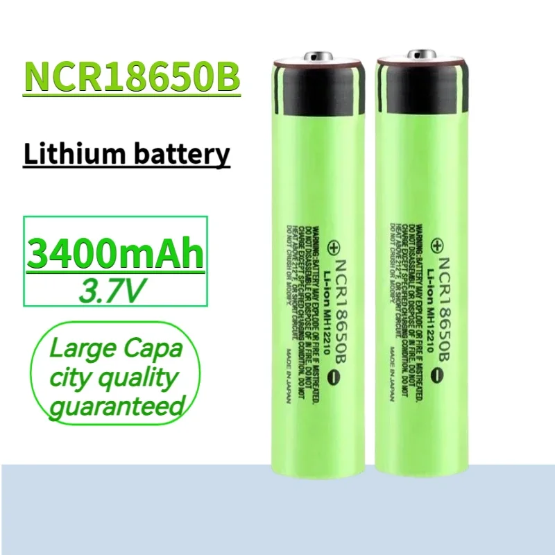 100% Original Batería.recargable Nueva 18650,3400mah 3.7v 12A NCR18650B 3400mah Herramienta Eléctrica LED