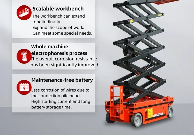 Hydraulic work car motor New heavy duty steel SS scissor platform trolley for silica watch motors