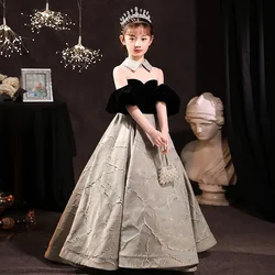 Kids Elegant Evening Prom Dress for Baby Girls Teenager Wedding Party Princess Dresses Pageant Robe Girl Graduation Vestidos