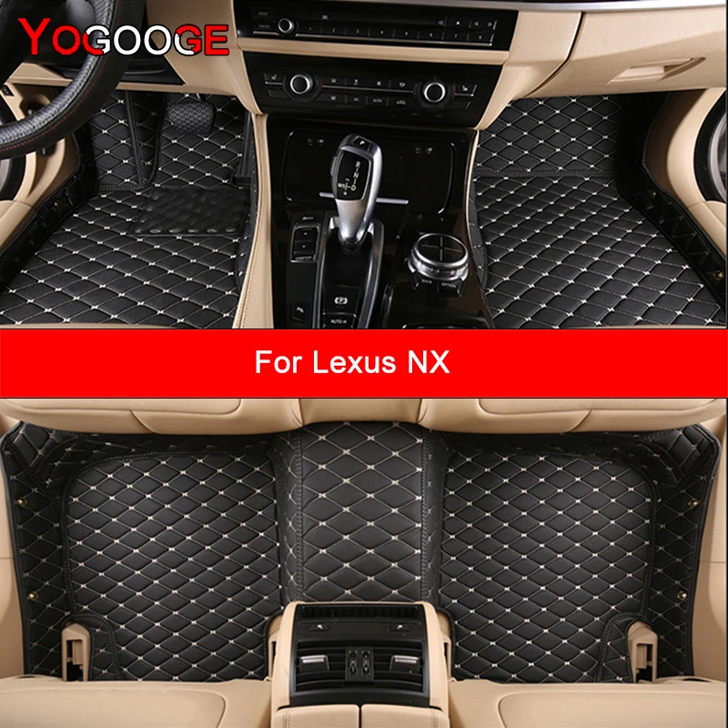 YOGOOGE Custom Car Floor Mats For Lexus NX NX200t NX250 NX300 NX300h NX350 NX350h NX450h Auto Carpets Foot Coche Accessorie