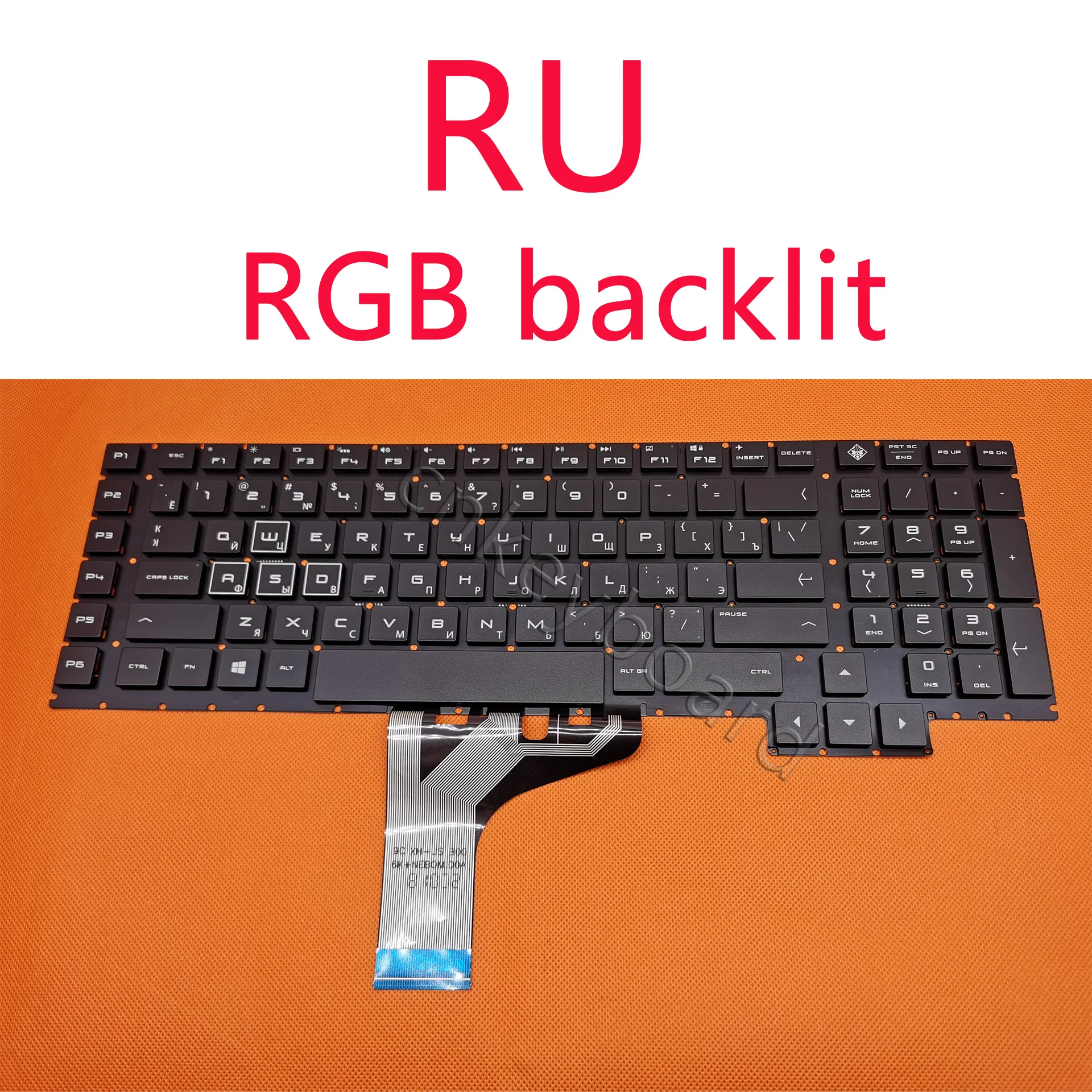 New US Russian RGB Backlit Keyboard For HP Omen 17-an 17-an00 17-an013tx 17-an014tx 17-AN000 031TX 016NG 053NR English RU