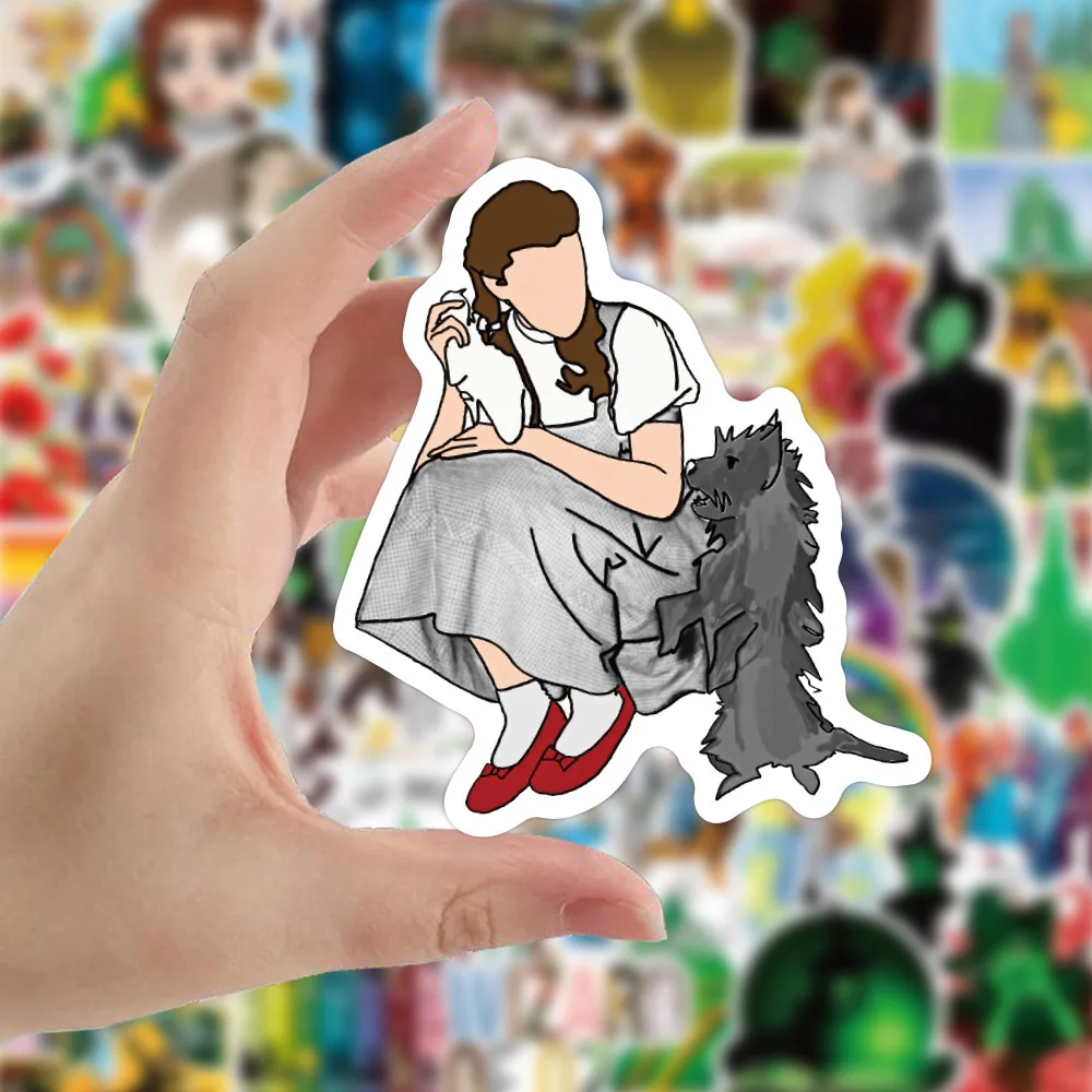 50PCS Fairy Tale The Wizard of OZ Cartoon Graffiti Sticker Decal for Stationery Box Scrapbook Mobile Phone Diary Kids Toys Gifts view 2
