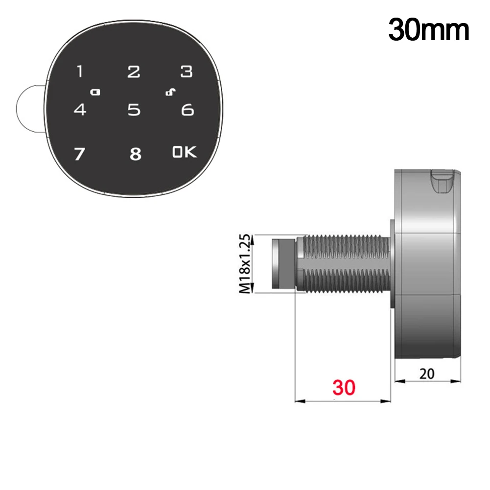 Password Lock Smart Mailbox Lock Electronic Lock 5.75*5.75cm Digital Electronic Smart For File Cabinet Drawers Doors