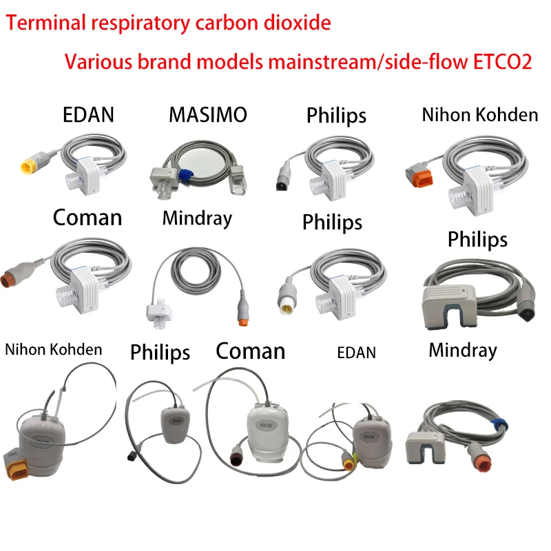 

Various patient monitors Terminal respiratory carbon dioxide mainstream/side-fow ETCO2 Mindray EDAN Philips MASIMO And so on