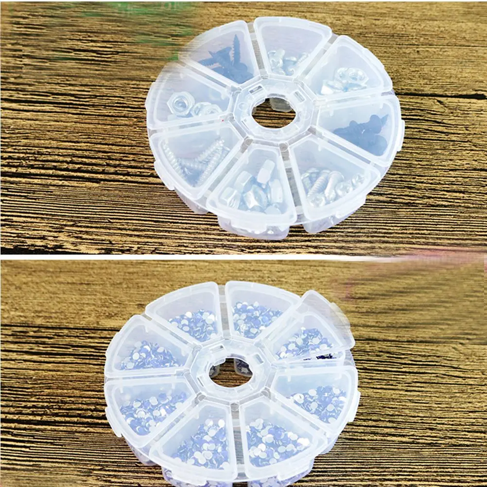 10 STKS Ronde 8-compartimenten Organizer Accessoires Sieraden Opslagcontainer Lade Desktop