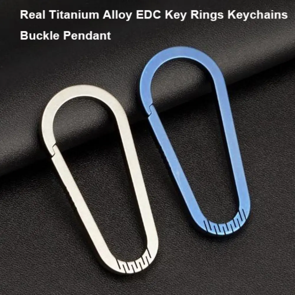 

Real Titanium Alloy Key Rings Super Lightweight Multifunctional Man Car Keychain Keychains Buckle Pendant Male Creativity Gift