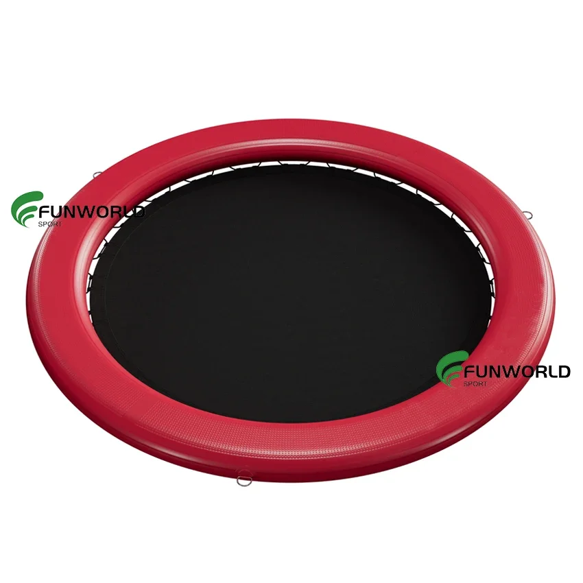 Funworldsport Customized Stable Inflatable Sunchill Round Water Floating Pad Float Ring With Electric Air Pump