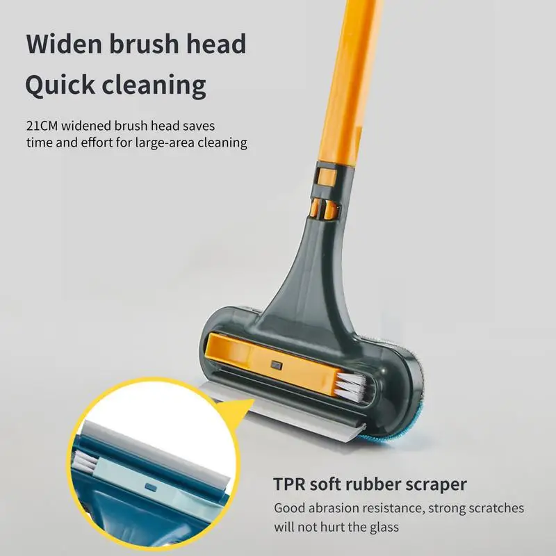 Window Cleaner Tool Window Screen Cleaning Brushes Glass Cleaning Scraper Wet Dry Extendable Professional Window Squeegee