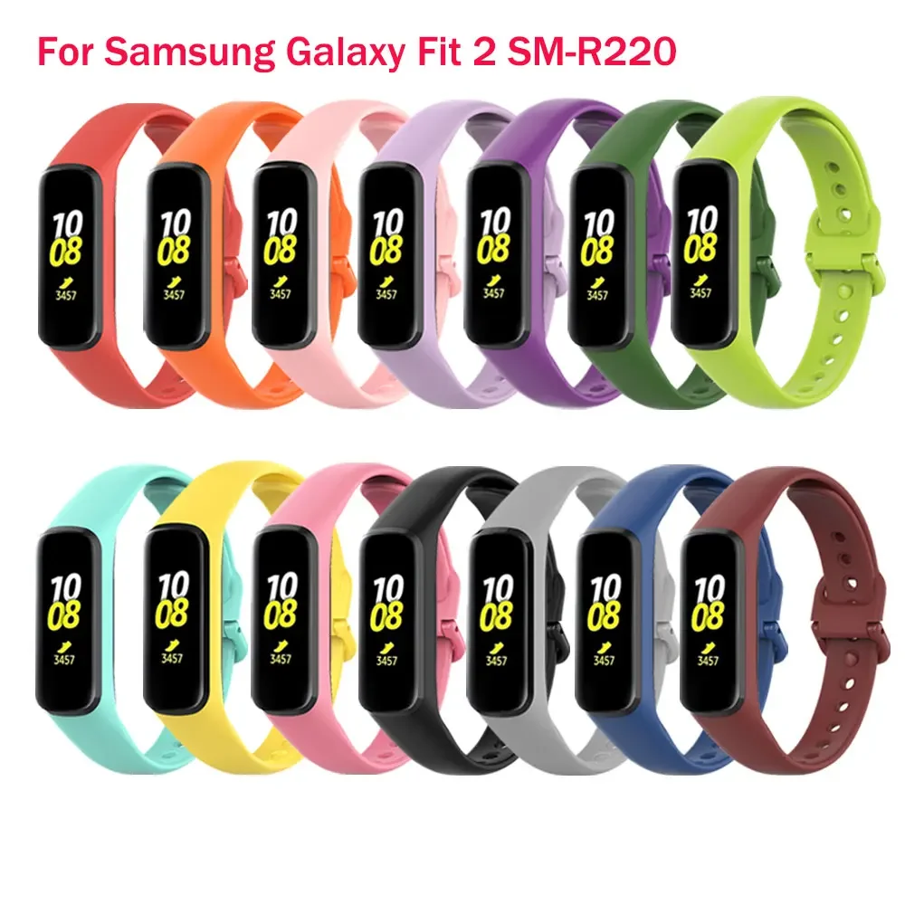 

Силиконовый спортивный ремешок для часов Samsung Galaxy Fit 2, аксессуары для умного ремешка Samsung Galaxy Fit2 R220, аксессуары