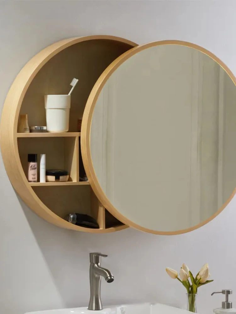 Bathroom Storage Mirror Cabinets Vanity Organizer Vintage Closet Standing Wooden Mirror Cabinets Wall Spiegelschrank Room Decor