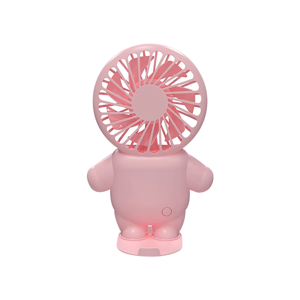 Cartoon Portable Mini Small Fan Student Handheld Small Fan Influencer Desktop USB Rechargeable Charging Air Cooler Hand Fan Tool