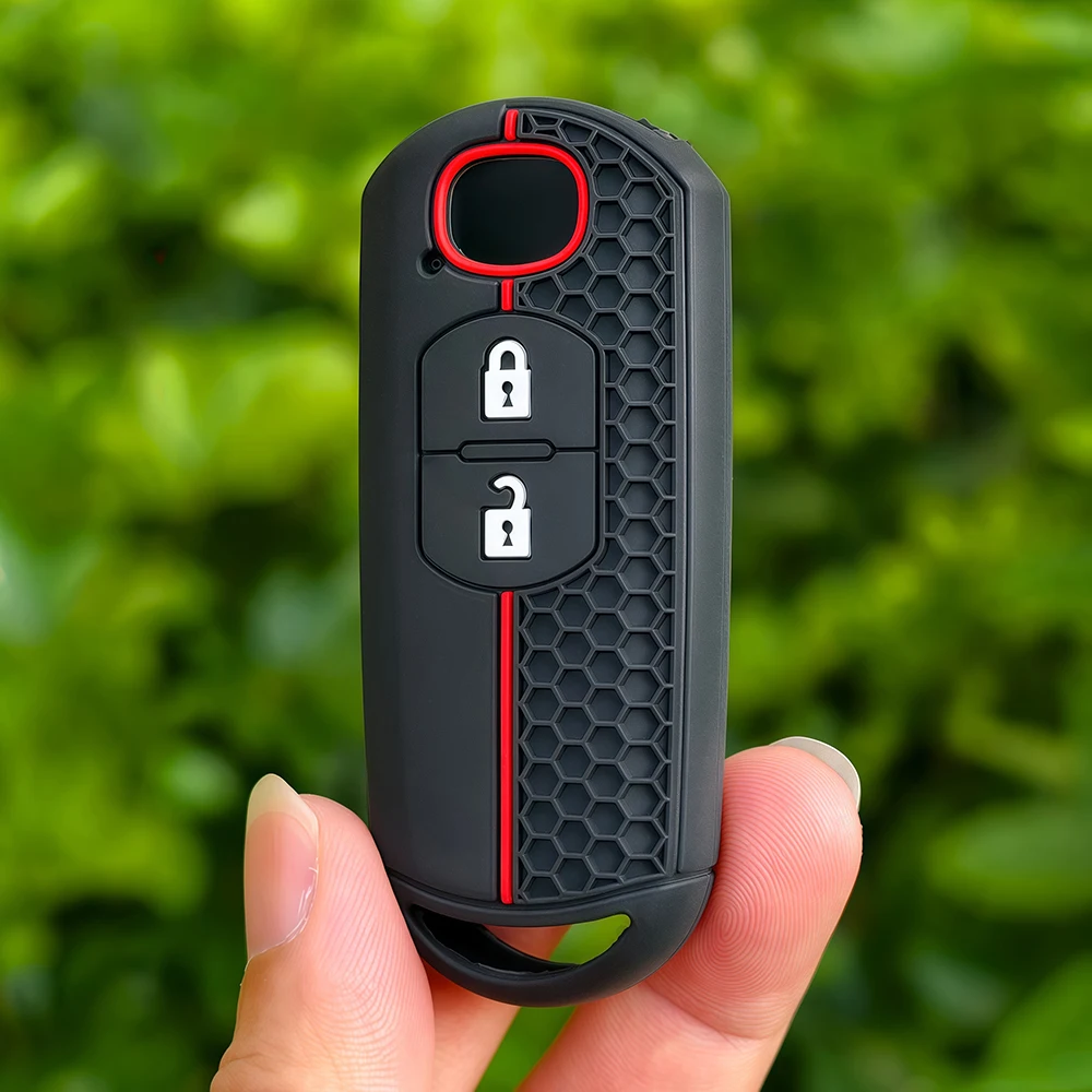 Keychain 2 Buttons Silicone Car Key Cover Key Case for Mazda 2 3 6 Axela Atenza CX-5 CX5 CX-3 CX-7 CX8 CX-9 view 5