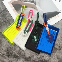 Lanyard with Door Credencial Girl Heart Rope for Cards Color Transparent Card Holder Pendant Upgrade Keychain Bags Decorate