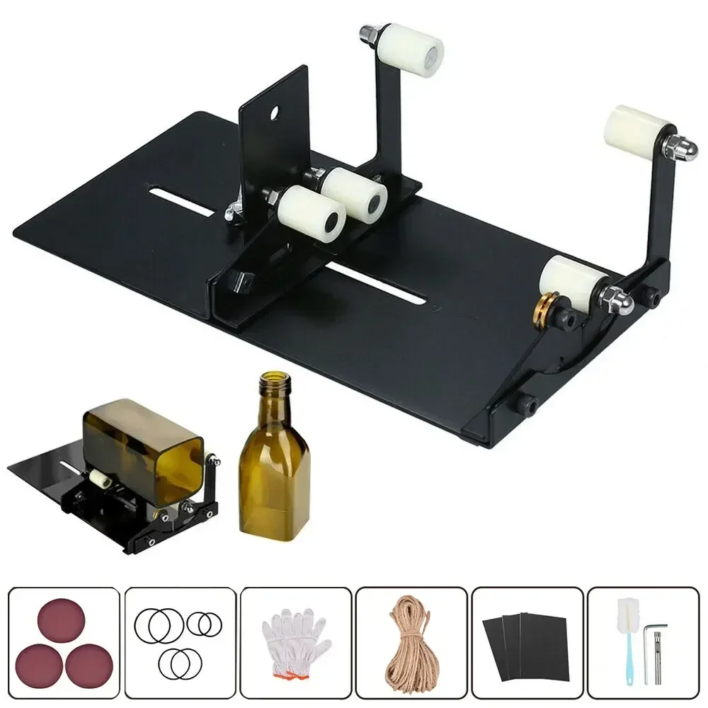 

Adjustable Glass Bottle Cutter Kit Stainless Steel Square Round Glass Bottle Cutting Machine Set Professional DIY Crafting