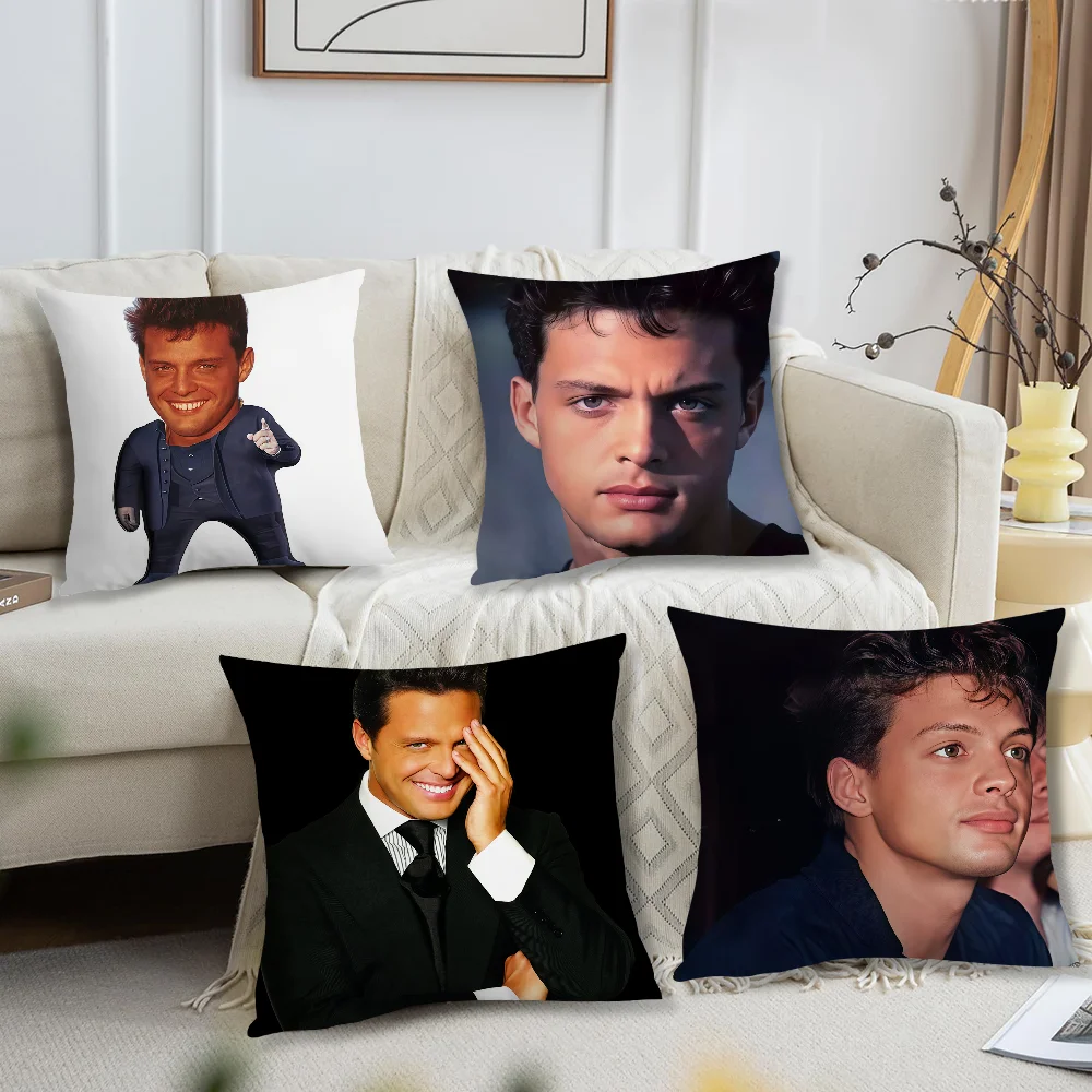 Mexican Singer L-Luis Miguel Cushion Cover for Pillow Printing Sofa Decoration Home Car Room Coffee Shop Office Nordic Simplicit