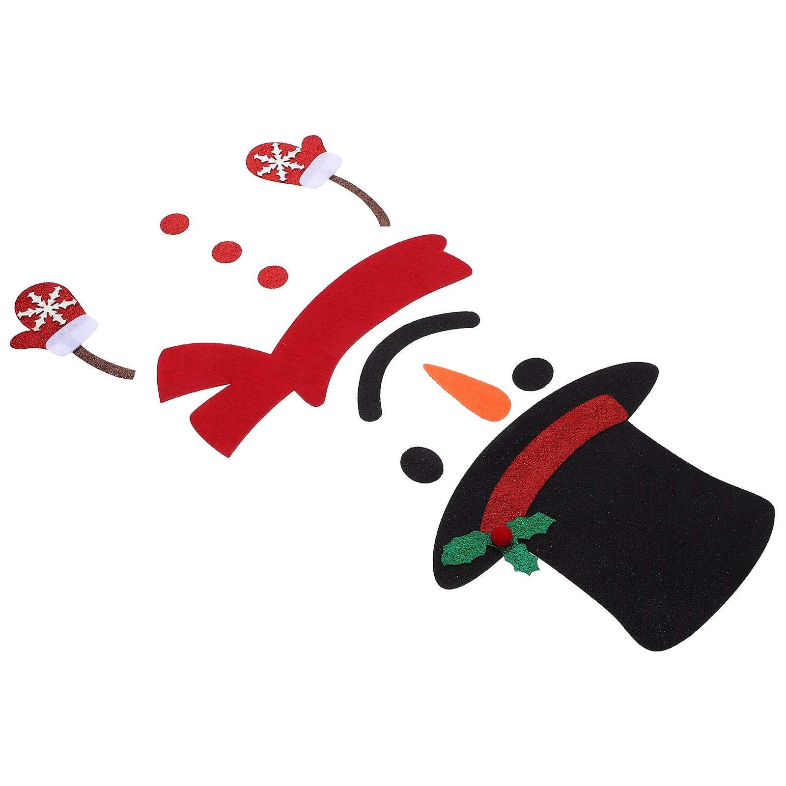 

1Set Christmas Snowman Decoration Cartoon Style Self-Adhesive Window Wall Decals for Christmas Door Decor Party Backdrop Indoor