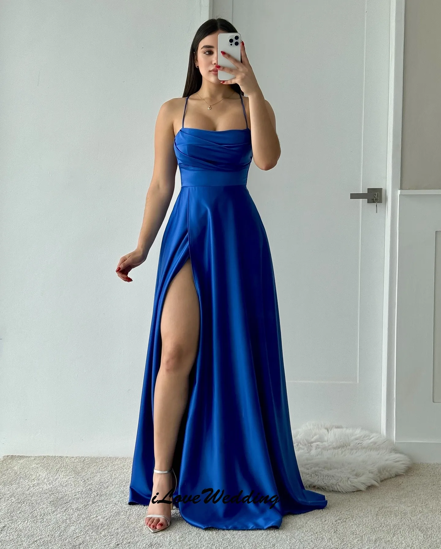 

Klein Sleeveless A-Line Bridesmaid Dresses 2025 Satin Wedding Party Dress For Women Guest Pleated Formal Gowns Gala Customized