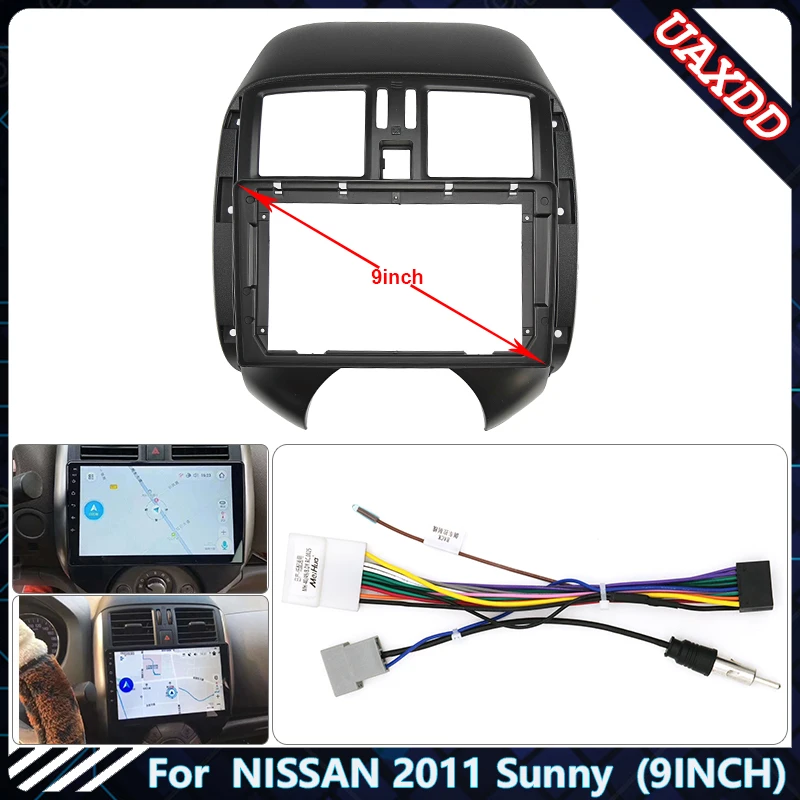 For NISSAN 2011 Sunny 9INCH Car Radio Android Stereo audio screen multimedia  cables Harness Plastic shell