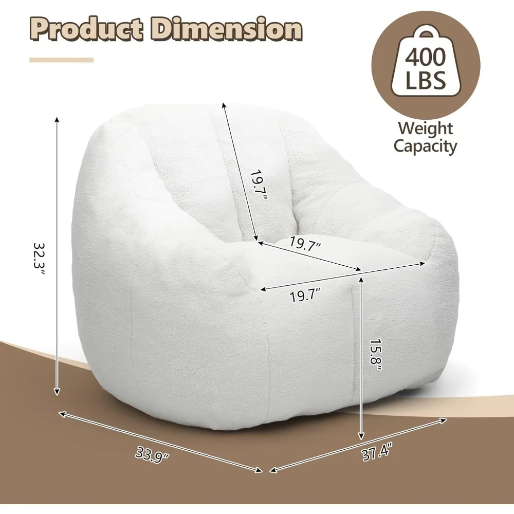 كرسي كيس القماش، كراسي كيس فول مملوءة، كرسي كيس فول محشو مع حشو، كراسي كيس القماش مع حشوة لغرفة المعيشة