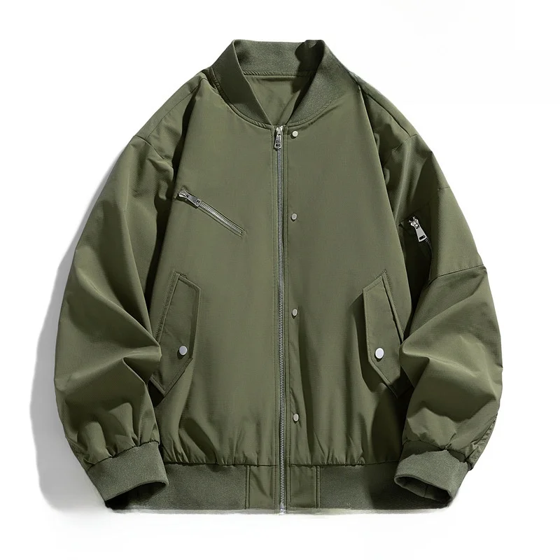 

plus Size Men's Baseball Jaet High Street Sle Autumn Winter New Faion Thiened Polyester Coat for Middle-aged And Youn...