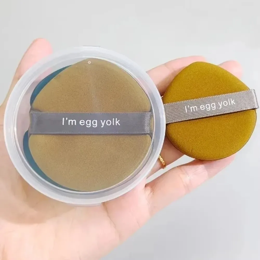 Doppelschichtige, faltbare Aufbewahrungsbox für Puderquasten, transparente Trockenbox, Aufbewahrungsbehälter für Air Cushion Make-up Quasten, tragbarer, staubdichter Halter – Detail 4