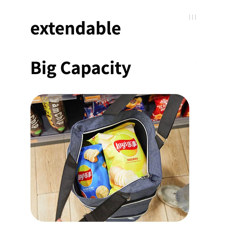 Small Pull Cart Portable Shopping Food Organizer Trolley Bag on Wheels Bags Folding Shopping Bags Buy Vegetables Bag Tug Travel