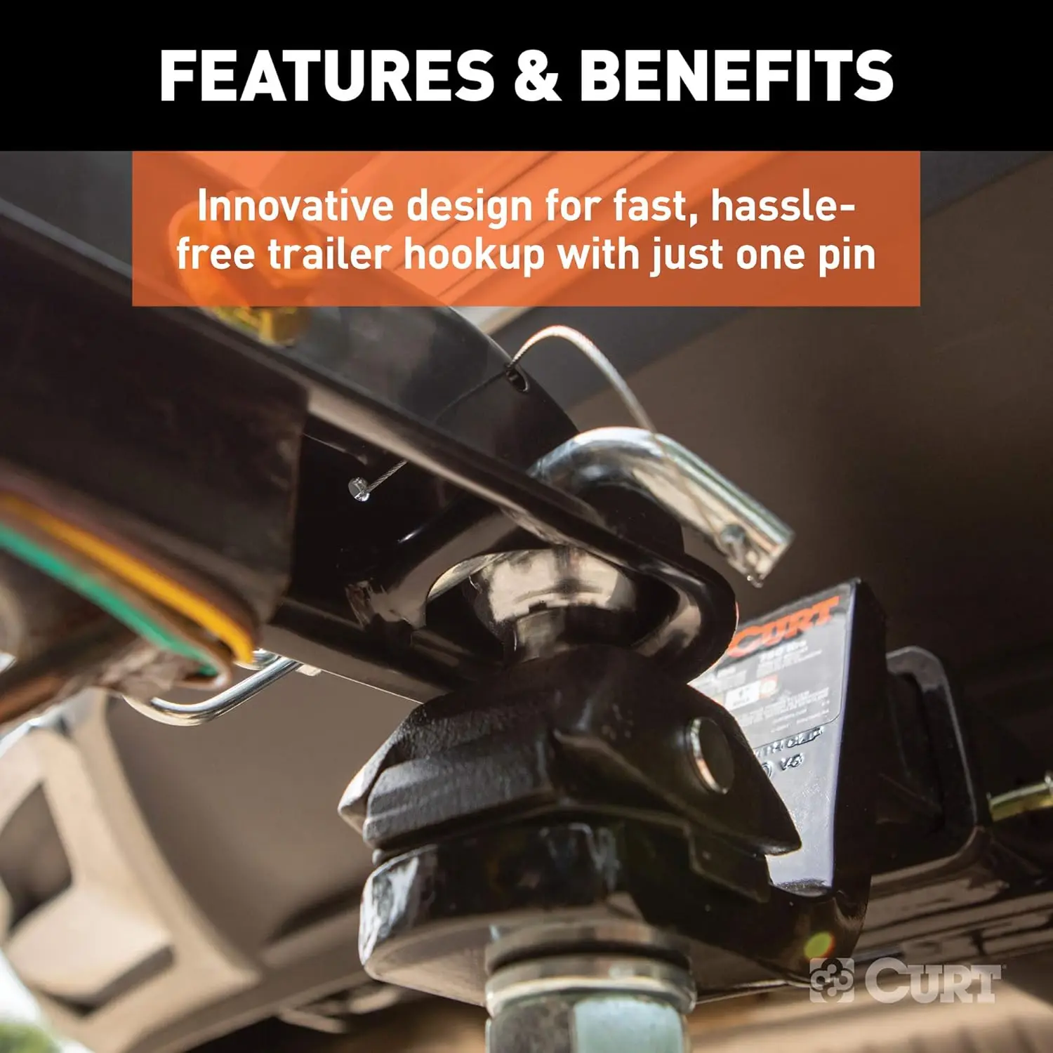 25470 QuickPin No-Latch Trailer Coupler for 2-Inch Hitch Ball, 2-in Channel, 3,500 lbs