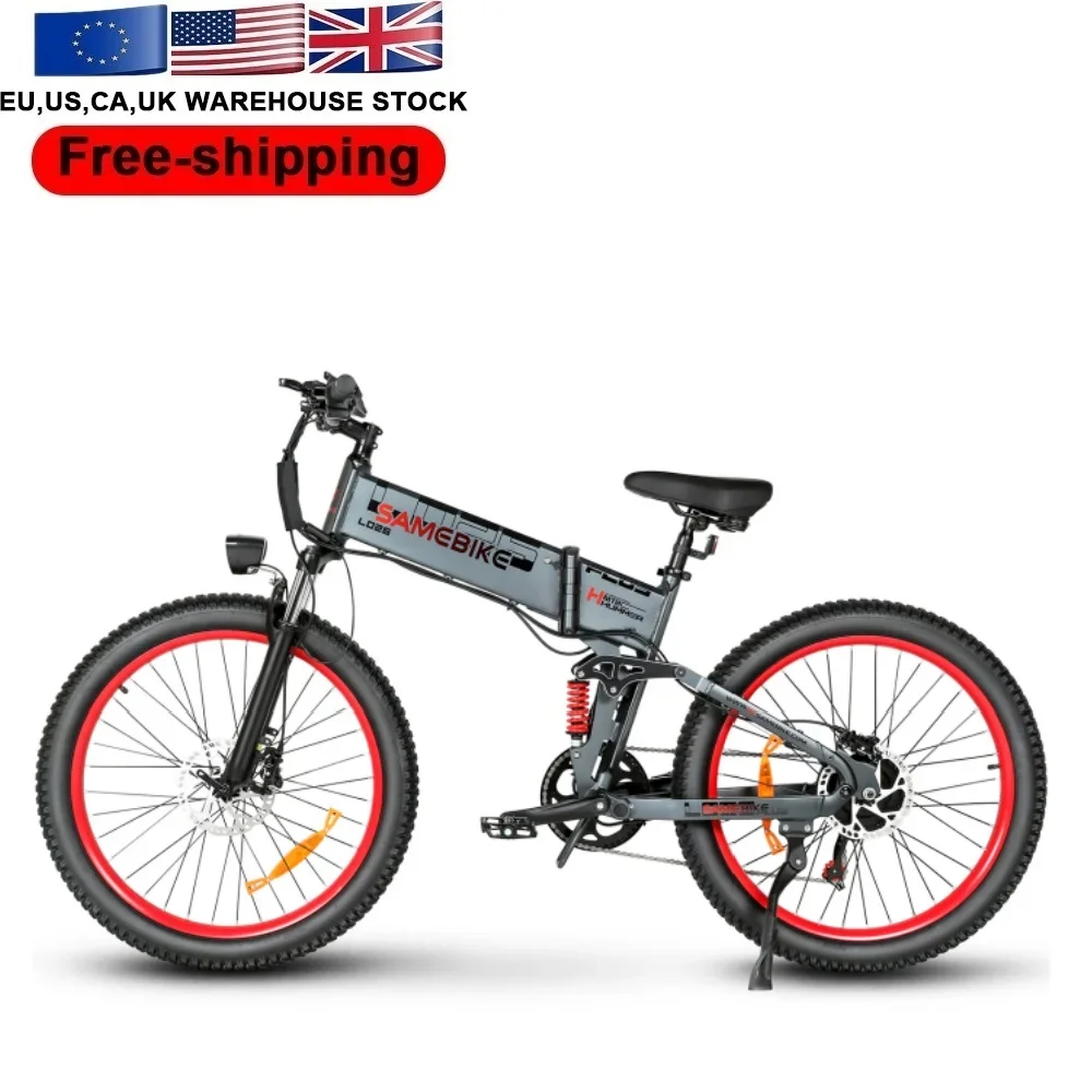 Integrated 48V Lithium Battery Folding Design Full Suspension Adult 60km Long Range Electric Mountain Bike