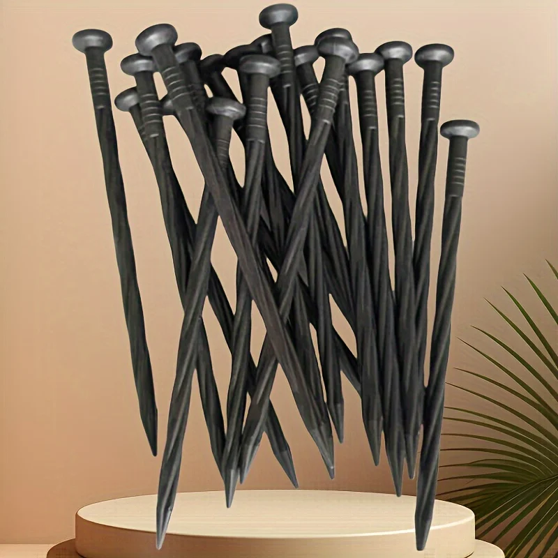 30 PCS Plastic Landscape Edge Nails,Landscape Anchoring Nails,Spiral Edge Stakes, Lawn Gardening Grass and Stone Separation Nail