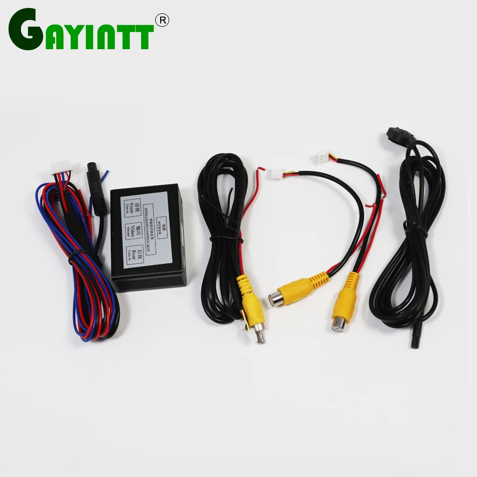 

GAYINTT Car Parking Camera Video Channel Converter Auto Switch Front View Side Rearview Rear View Camera Video Control Box