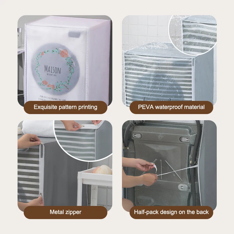 

Universal Waterproof Washer & Dryer Cover - Sunscreen Protector Case with Anti-Dust Design for Outdoor Appliances