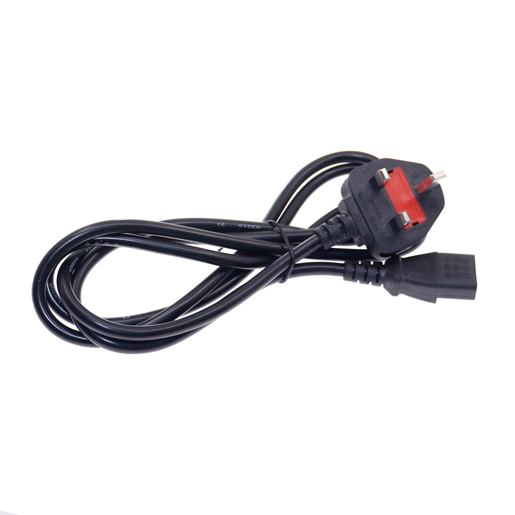 UK BS1363 3 Pin Plug to IEC320 C13 Power Cord Cable for Power Supply,Monitor,Rice Cooker AC Adapter 1.5M/1.8M 250V 13A