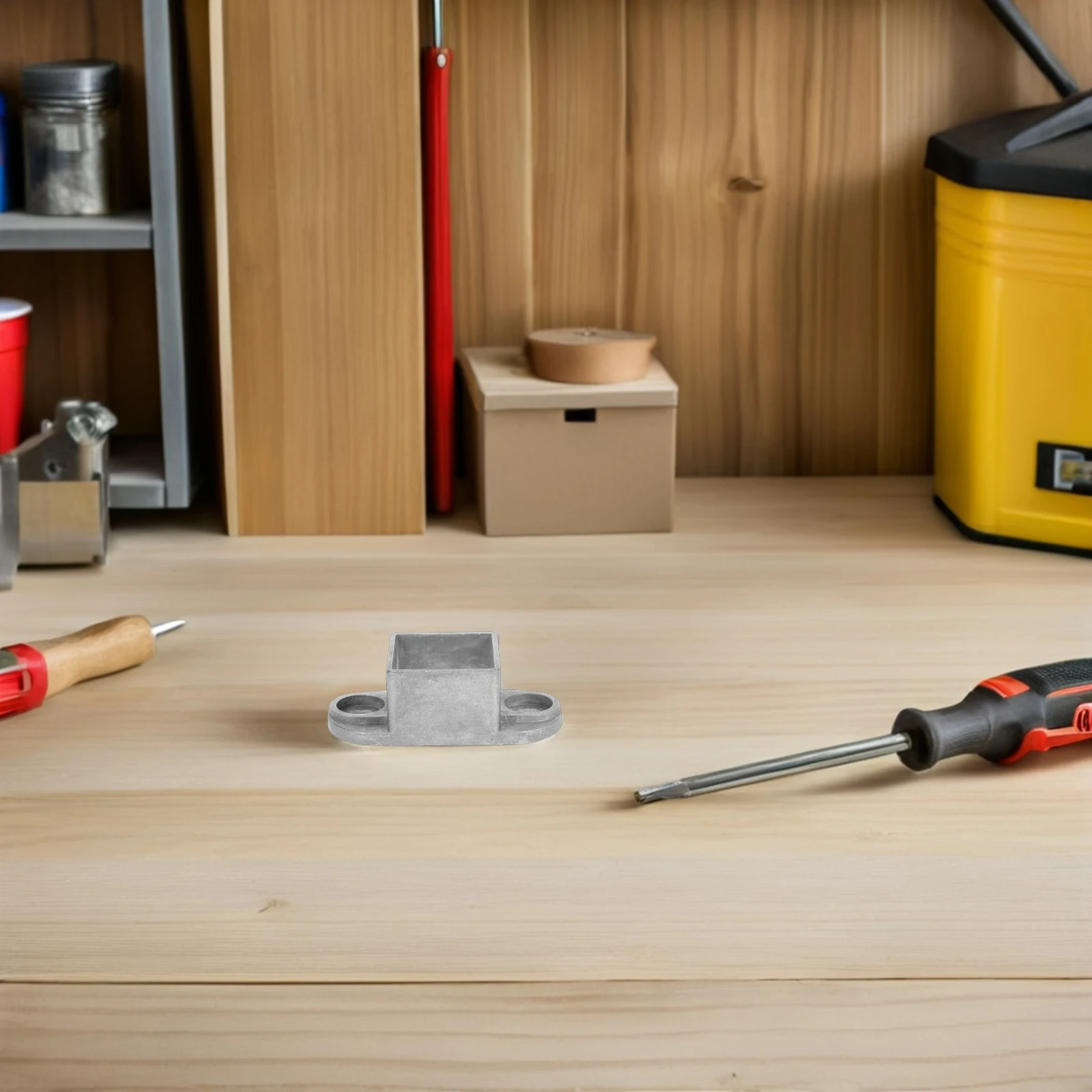 

6Pcs Aluminum Handrail Connector Post Flange Base Weather-Resistant for Outdoor Safety Schools Parks Residential