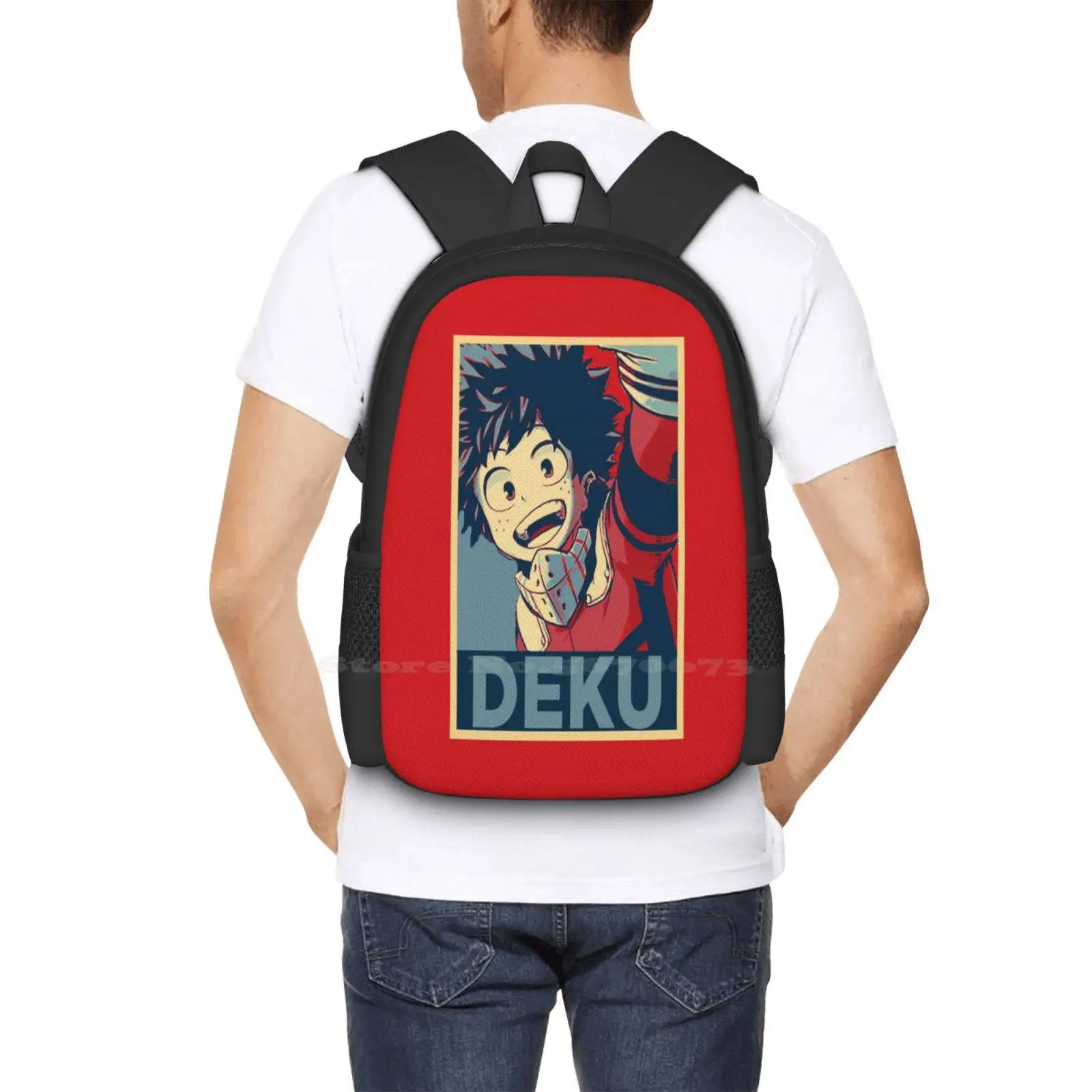 Izuku Midoriya Hope Pattern Design Laptop Travel School Bags Boku No Hero Academia Bnha Anime Mha Manga All Might Bakugo