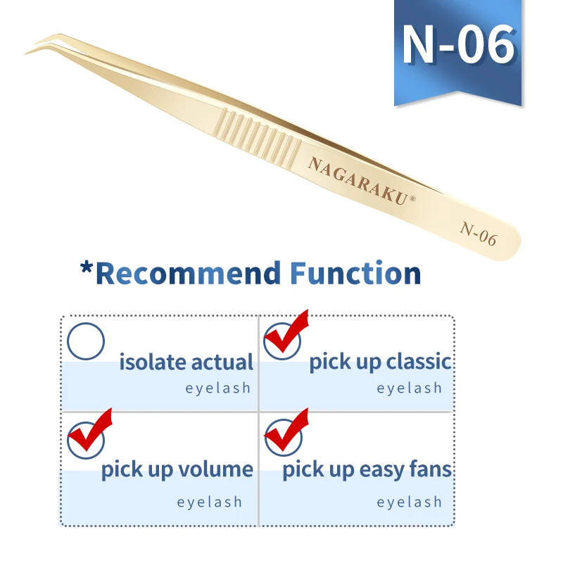 NAGARAKU Eyelash Extension Tweezers for Makeup