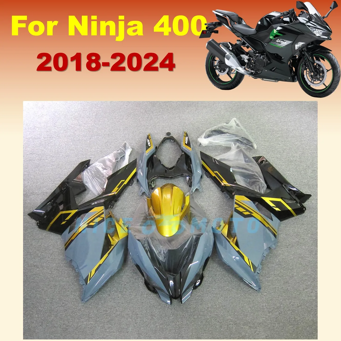 

Для Kawasaki ninja400 2018 2019 2021, комплект обтекателя кузова EX 400 2020 2024 2022 2023, обтекатель мотоцикла