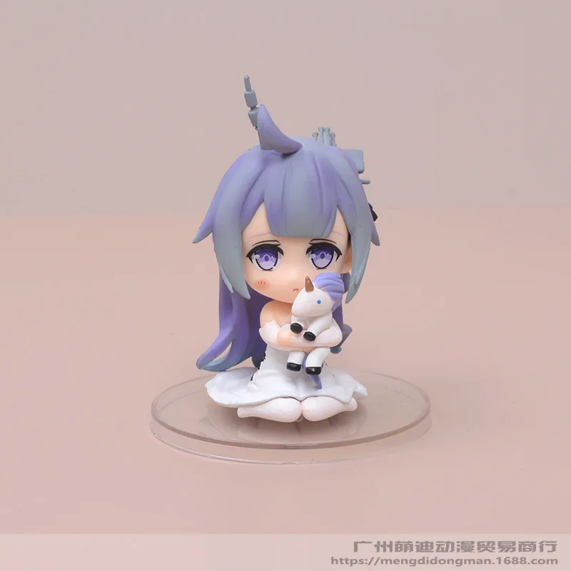 Blue Line Unicorn Harman Q Edition Two Maid Dress Doll Decoration Models Anime Handmade Box Model Toys